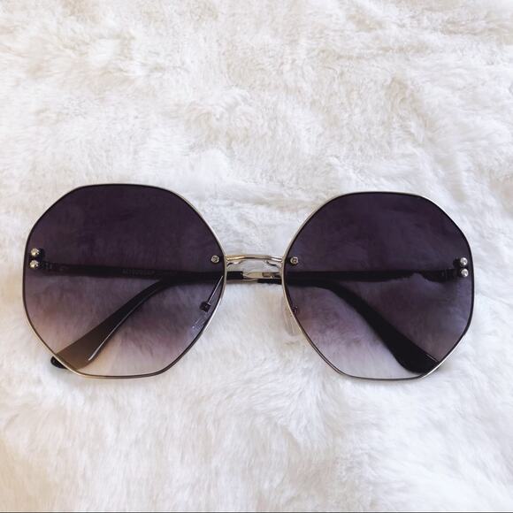 Ada Black Round Geometric Fashion Sunglasses - Picture 1 of 10
